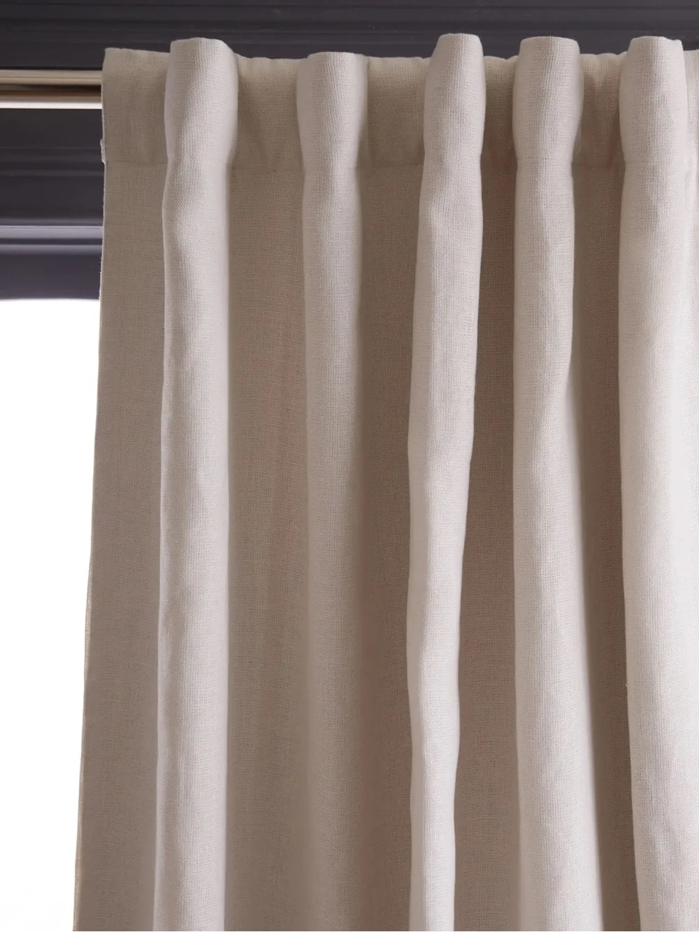 NWT QUINCE Set Of 2 48x96 Heavyweight European Linen Room Darkening Curtain 9872